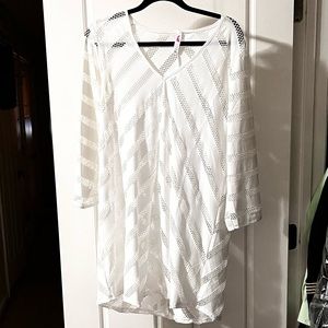 White swimsuit coverup-xl